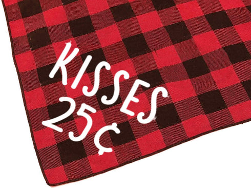 Dog Valentine's Day Scarf, Plaid Pet Bandana Triangle Bibs Kerchief