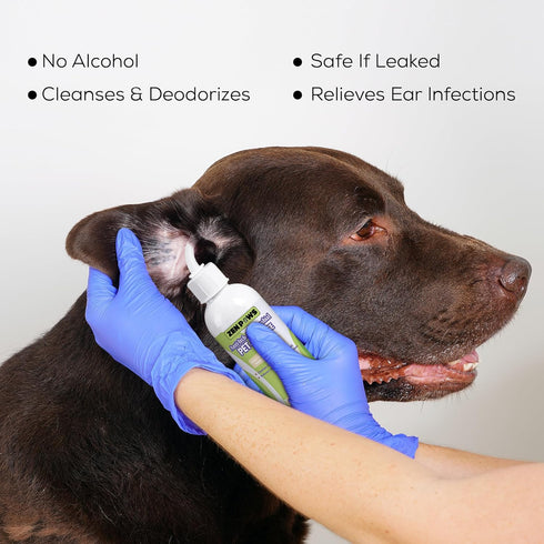 Dog and Cat Ear Cleaner Solution - Advanced Veterinary Formula Ear Drops, Remove Wax, Relieve Itchiness