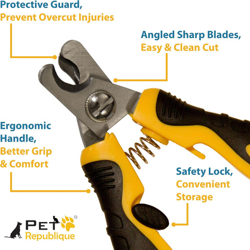 Pet Republique Dog Nail Clippers - Large Bird Claws Trimmer Tool with Sharp Durable Angled Blades