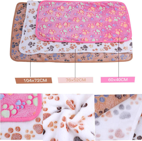 Pet Blanket for Cat & Dog Sleep Mat, Soft Warm Blanket for Hamster Puppy and Other Animals (Small, Pink+White)