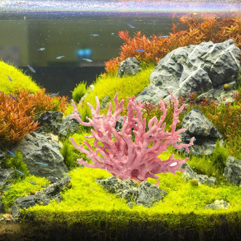 Artificial Coral Ornament for Aquarium, Plastic Fish Tank Plants Decoration for Landscape