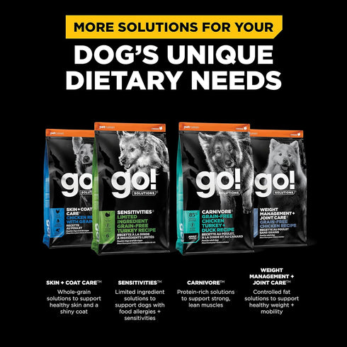 GO! SOLUTIONS Digestion + Gut Health Salmon Recipe - 3.5 Lb Bag - Dry Food for All Life Stages