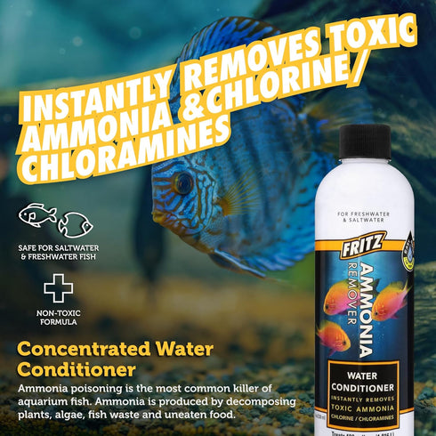 Fritz Aquatics ACCR Water Conditioner - 8-Ounce - Removes Toxic Ammonia/Chlorine for Aquariums