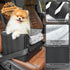 25 lbs PETSFIT Small Dog Car Seat, Waterproof PU Leather Dog Carseat with Patent Safe Buckles, Clip-On Leash, Car Seat