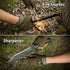 FLISSA 15-inch Tactical Bowie Knife with Sheath, Fixed Blade Survival Knife, Sharpener & Fire Starter for Camping