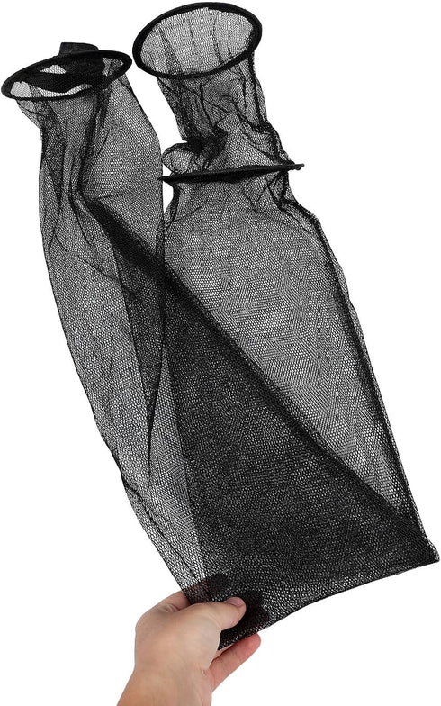 3pcs 1.5m SUPVOX Foldable Fishing Nets with Black Handle, Portable Mini Live Bait and Shrimp Transport Basket