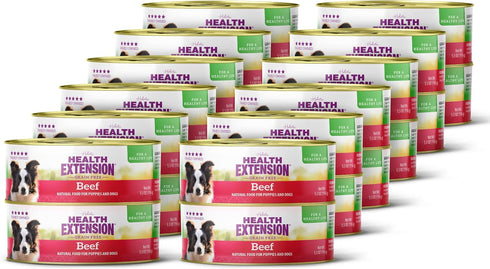 Health Extension 95% Beef Grain-Free Wet Dog Food, High Protein Recipe, Limited