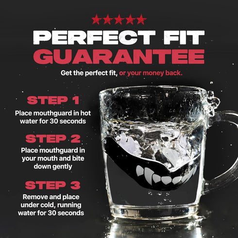 SAFEJAWZ Mouthguard for Braces, Remoldable Upper & Lower Protection with Case for Contact Sports, One Size