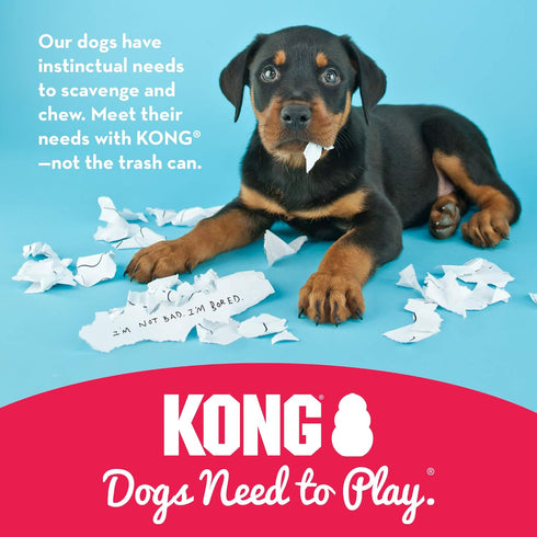 KONG Classic Stuffable Dog Toy - Durable Natural Rubber Fetch & Chew Toy for Small Dogs with Treat-Filling