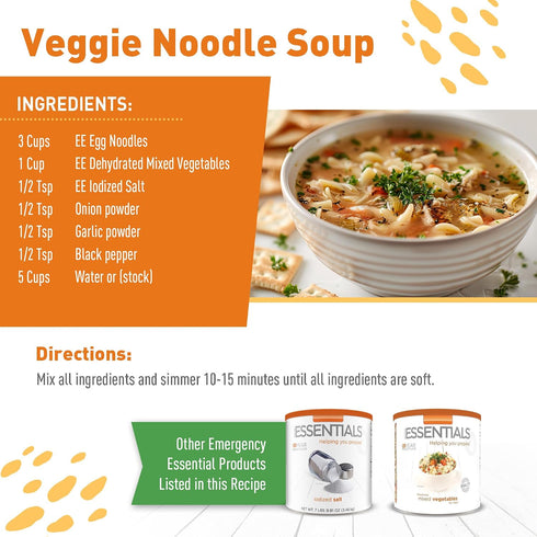 #10 11 30-Year Emergency Essentials Egg Noodle Pasta Can | Long Term Emergency Food Supply | Shelf Stable Survival Meal