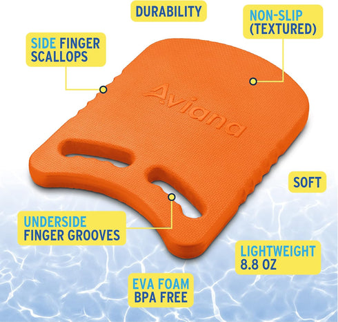 Junior Kickboard Buoy for Kids, Swimming Aid & Exercise Training Board for Youth and Toddlers, BPA Free