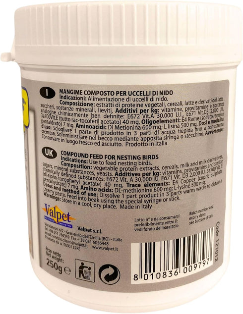 250g Raff Energette Hand Rearing Bird Food Baby Bird Hand Feeding Formula and Abandoned Chick Formula, Concentrated