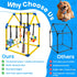 8 Almaro Puppy Play Gym with Hanging Toys Indoor Enrichment Activity Center for Puppies & Small Dogs Stable A-Frame