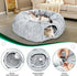 VIVOYAN Multifunctional Cat Tunnel Toy - XL Interactive Cat Play Tunnel with Climbing Holes and Thick Resting Mat