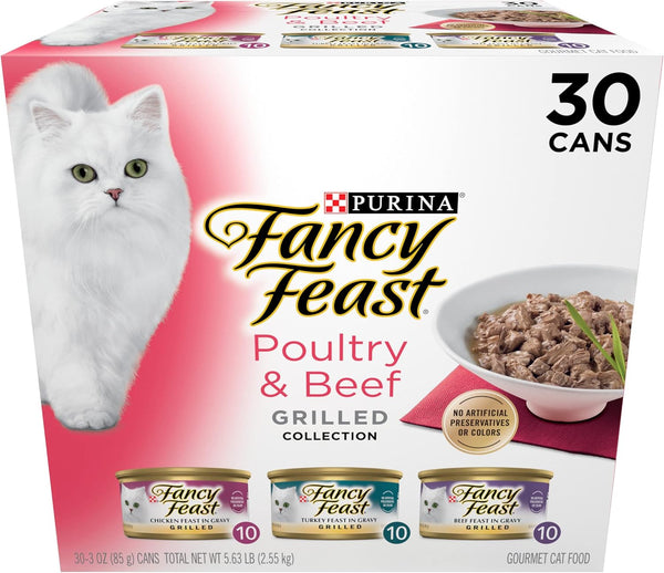 Purina Fancy Feast Grilled Wet Cat Food Poultry and Beef Collection Wet