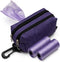 Premium Dog Poop Bag Holder for Leash, Stylish Dispenser for Easy Cleanup, Ideal for Dogs and Outdoor Walks (Purple)