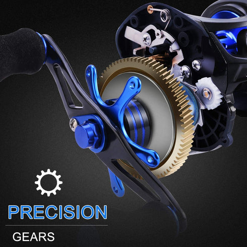 Sougayilang Baitcasting Reel, 7.0:1 Gear Ratio, Super Smooth Power Fishing Reel