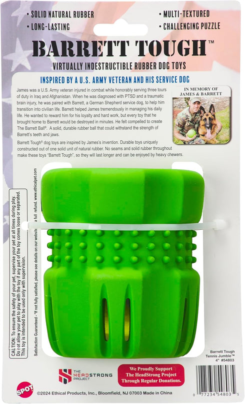 SPOT Ethical Products Large Barrett Tough Tennis Jumble Dog Toy