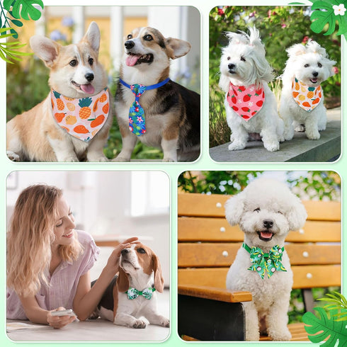 120 Summer Set Summer Reginary Pcs Dog Bandanas for Bulk Dog Bows Bow Ties Cat Scarf Colorful Washable Triangle Pet