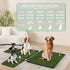 HQ4us 23" 16" 2Artificial Hemmed Dog Grass Pad with Tray Small x Dog Litter Box Toilet for Puppy (No Grate) with Grass