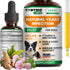 Natural Dog Yeast Infection Relief - Herbal Medicine Drops Supplement for Itchy Skin & Ear Treatment - Made in USA