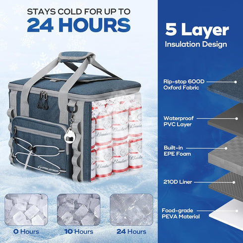 30/40 Maelstrom Soft Sided Cooler Bag, Can Collapsible Insulated Ice Chest, Large Leakproof Portable Storage