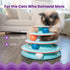 4-Tier 4 Catstages Chase Meowtain Interactive Cat Track Toy Spinning Balls, Non-Slip Base, Ideal for Indoor Cats, Blue