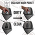 Multi-Function Magnetic Golf Towel with Wash Pocket, Magna-Anchor Technology, Waffle Pattern, Ball Scrubber