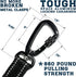 Nylon Dog Leash with Locking Carabiner for Large Medium Small Breeds – Heavy Duty Reflective Nylon Lead with Padded Handle for Everyday Walking, Running, Training (Orange, 4')