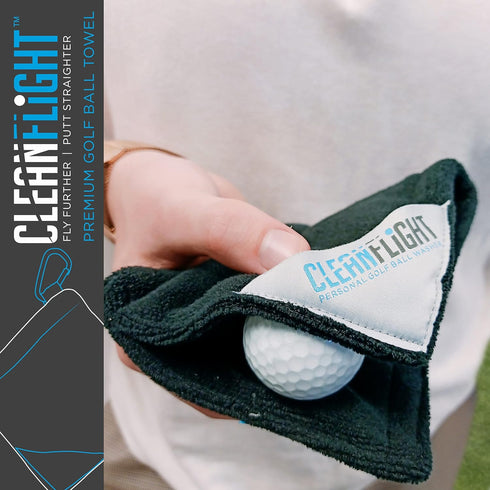 Premium Golf Ball Towel and Adjustable Flexfit Golf Cap Combo, Portable Microfiber Golf Accessories