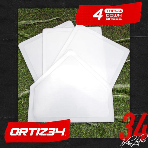 Set- Set 3 4 Grand Slam Graffiti Plastic Bat, David Ortiz Backyard Baseball with Balls, Throw Down Bases