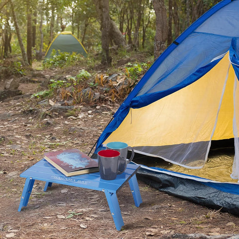 66lbs/30kg Old Bahama Bay Ultralight Aluminum Mini Table, Weight Capacity, Foldable Small Beach Table with Retractable