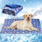 Langsprit Dog Cooling Mat, Washable Non-Toxic Cooling Pads for Dogs & Cats, Summer Sleeping Kennel Mats, Small Ice