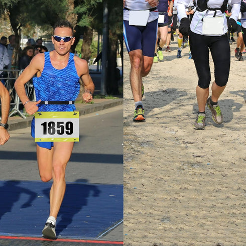 2Pcs 6 Race Number Belt Race Bib Belts with Energy Gel Loops for Marathon Triathalon Running No Safety Pins Required