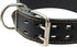 Thick Genuine Leather Studded Dog Collar 2" Wide Black for 19"-22" Neck, Fits Retriever, Doberman, Rottweiler, Pit Bull