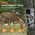 LANTOOCAM 60MP 32GB IP66 120Wide-Angle H.264 MP4 Trail Camera, Hunting Camera with WiFi, TF Card, Night Vision, Motion