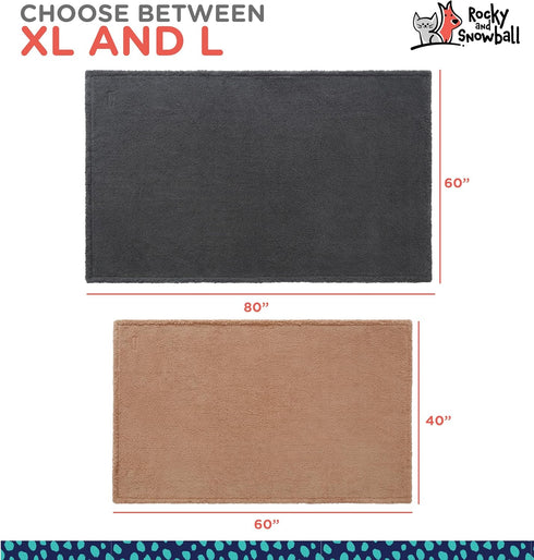 Waterproof Dog Blankets for Large Dogs, Washable Sherpa Dog Blanket for Bed, Pet Covers for Couches, 60x80