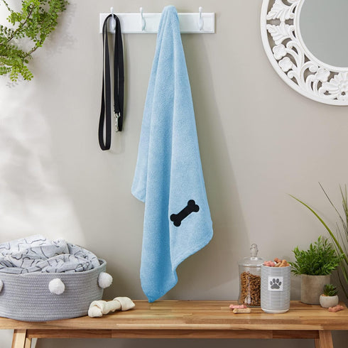 Bone Dry Pet Grooming Microfiber Towel, X-Large, 41x23.5", Blue
