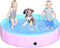 CACSPS 2025 Updated Foldable Dog Pool, 55" x 12" Kiddie Pool with Hard