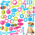 Jenaai 50 Pack Puppy Chew Toys for Teething, Soft Interactive Dog Toys, Assorted Styles for Small Dogs Anxiety Relief