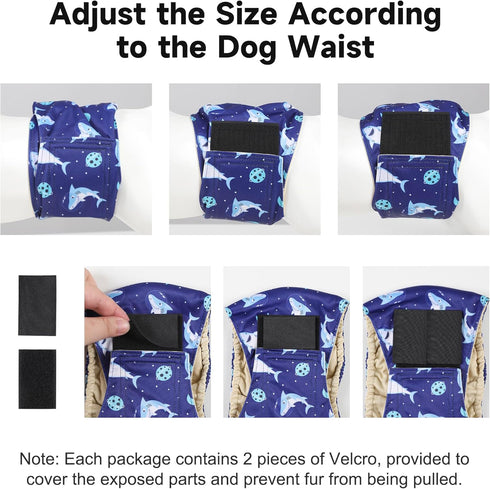 5 Pack Dog Diapers Male Reusable, Premium Belly Bands for Male Dogs, High Absorbing Male Dog Pee Wraps for Doggie