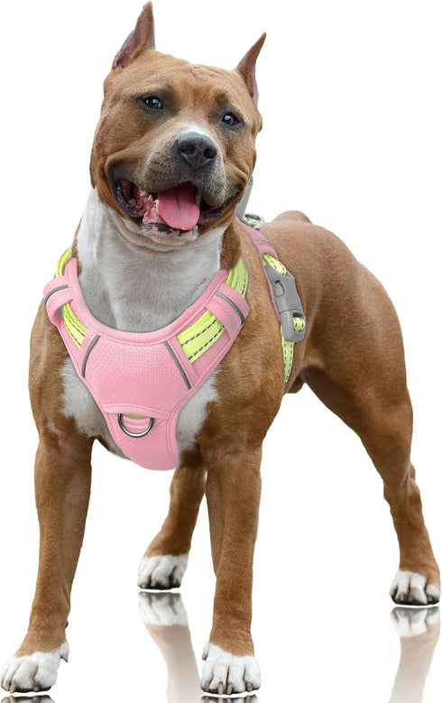 BARKBAY No Pull Dog Harness Large Reflective Dog Harness with Front Clip