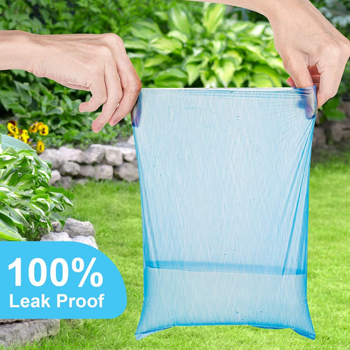 Depets Dog Poop Bag, Extra Thick Leak-Proof Waste Bags with Dispenser, 11.8 × 8.7 in, Blue, 160 Count