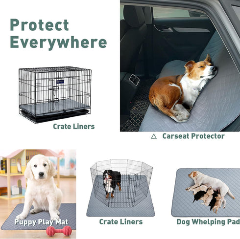 Eterish Reusable Washable Pee Pads for Dogs, Extra Large 47'' x 47'' 2 Pack, Waterproof Whelping Potty Pads