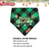 ADOGGYGO 2 Pack Christmas Dog Plaid Bandana Triangle Bib Set, Scarf Accessories for Medium Large Dogs