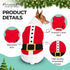 Parisian Pet Dog T-Shirt, Embroidered Santa Outfit, Cotton Christmas Dog Shirt, Large, Machine Washable