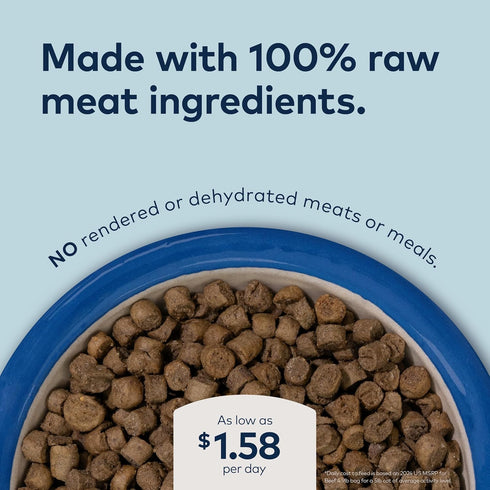 (28.8oz) ZIWI Peak Steam & Dried Cat Food Beef w/Southern Blue Whiting Fish - High Protein, Skin & Coat Health, Low