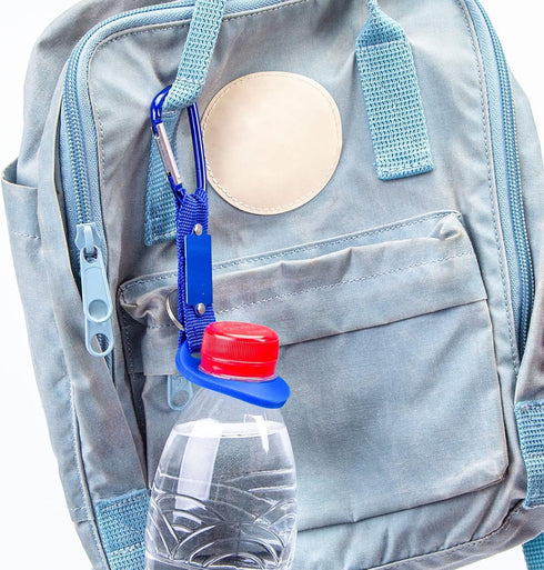 Portable Silicone Water Bottle Buckle, 10PCS Carrying Clip Hook Holder with D-Ring for Camping, Hiking, Travel
