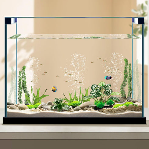 Reptile Artificial Plants, Terrarium Decorations, Aquarium Fish Tank Plant, Amphibian Habitat Accessories (M
