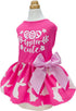 Fitwarm Bunny Dog Dress, Eggstra Cute Easter Outfit, Holiday Dog Clothes for Small Dogs Girl, Hot Pink, Small